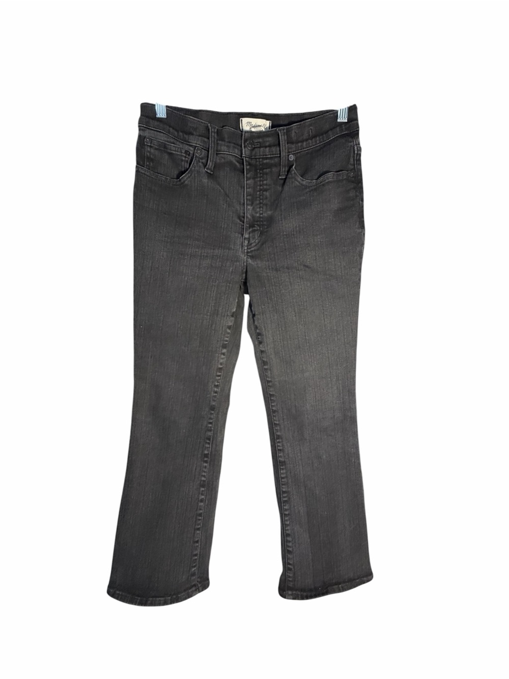 Madewell Black Mid Rise Kick Out Denim Jeans Sz 30
